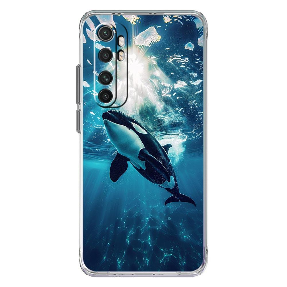 Phone Case For Xiaomi Poco X6 X5 NFC X3 F6 F5 Pro F4 F3 M3 14 13T 12T 12 13 Lite 11 Mi 5G Cover Orca ocean lovely killer whale