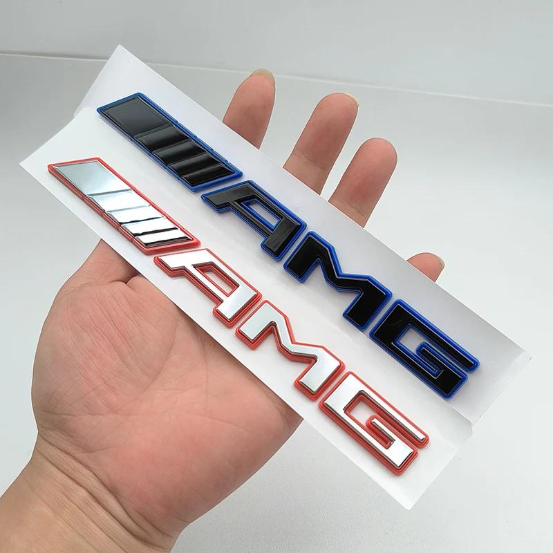 New 3D ABS Logo AMG Emblem Letters Sticker Car Badge for Mercedes Benz Brabus A B C E S CLA CLS GLC GLE GLS G Class Accessories