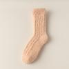 Women Winter Thickened Warm Not Foot Not Hair Coral Wool Home Sleep Tube Moon Socks