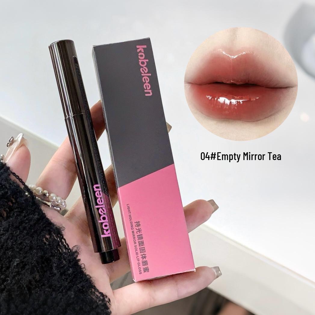 

Kobeleen Блестящий Зеркальный Твердый Бальзам для Губ - Естественное Сияние для Студентов, Осветляющий Осенне-Зимний Образ