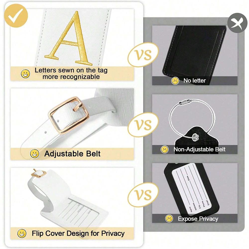 Modischer Koffer mit Buchstabenstickerei, Design mit Sichtschutzklappe, A-Z Buchstaben, unverzichtbares Gepäckidentifikationswerkzeug für Reisen.zwq