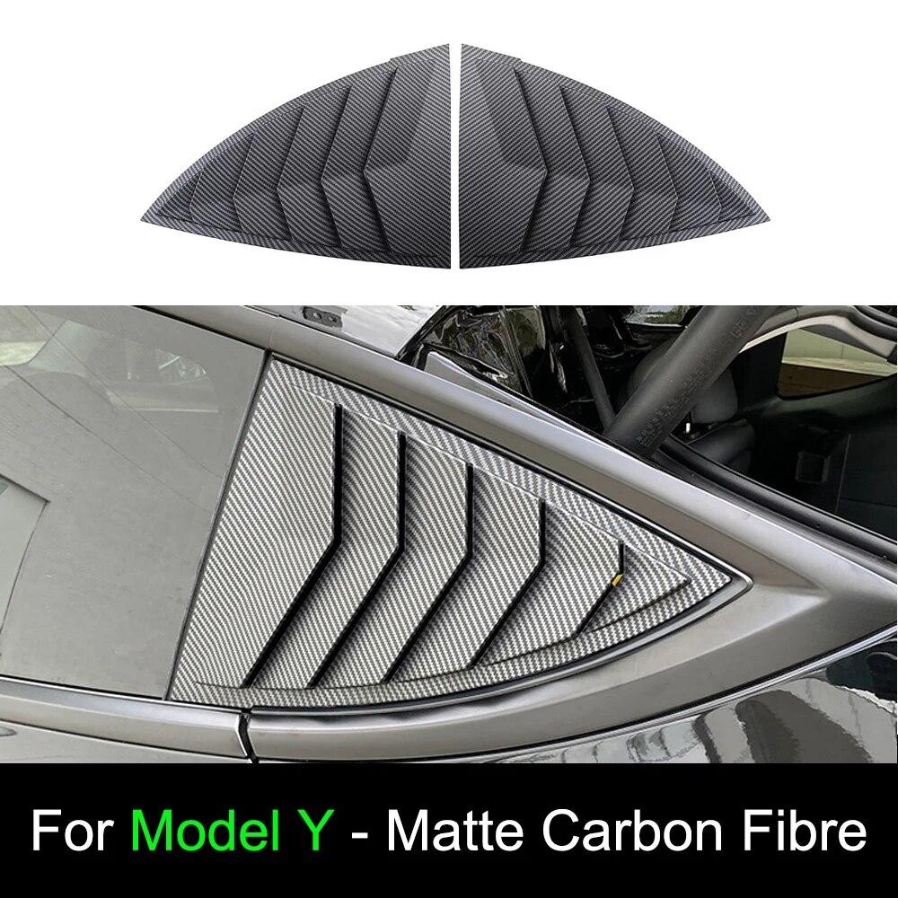 2 buc. Obloane triunghiulare din spate pentru mașină Parasolar triunghiular modificat pentru Tesla Model 3/Y Patch obturator pentru geam din spate ABS Shark Gill