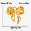 5pcs/Lot Gold Color New Bowknot Sun Heart Stainless Steel Pendants For Jewelry Making Supplies DIY Charms Bulk Earrings Pendant