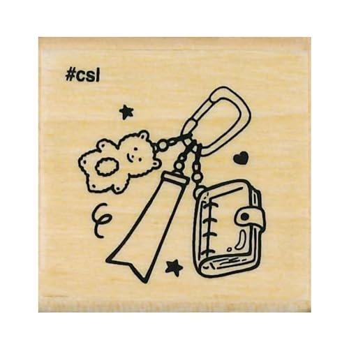 Kodomonokao N I Love Stamp Ezo Raccoon Dog Japanese Wooden Rubber Stamp 1533-051