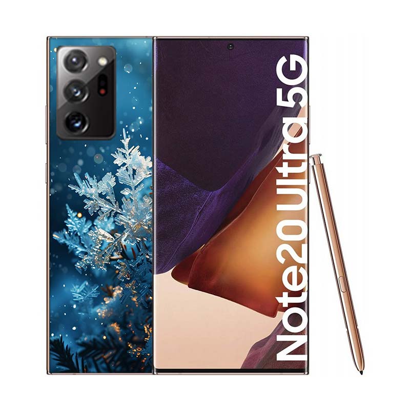 Snowflake Winter White Snow Christmas Phone Case for Samsung A55 A35 A25 A15 A07 A05S A16 A17 A26 A36 A37 A56 A57 Galaxy Note 20