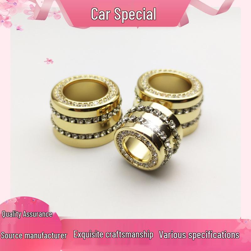 Baoma 5, 6, 7 Series Center Console Audio Knob Diamond Ring Decoration in Gold