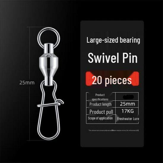 Large Size 304 Stainless Steel Bearing Ring Connector with Enhanced Pin for Fishing.