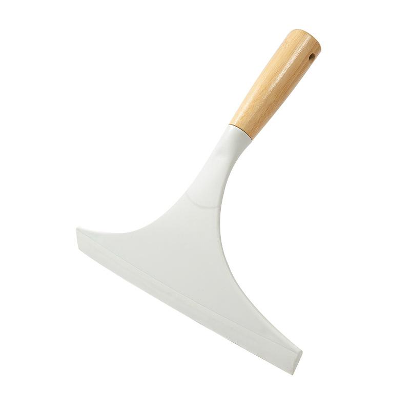 A Bamboo Short-handled Glass Cleaning Tool A Household Glass Scraper Window Scraper Mirror Cleaning Tool