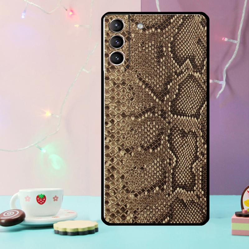 Snake Skin Case For Samsung Galaxy S21 S20 FE S22 S23 S24 Ultra Note 10 Plus Note 20 S8 S9 S10 Cover