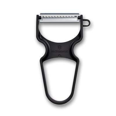 VICTORINOX RAPID Peeler with Sprout Can Be Used To Peel Soft Fruits and Hard Peeler, Julienne, Remover, 10.9cm, Julienne, Black, Ingredients, 6.0934.3
