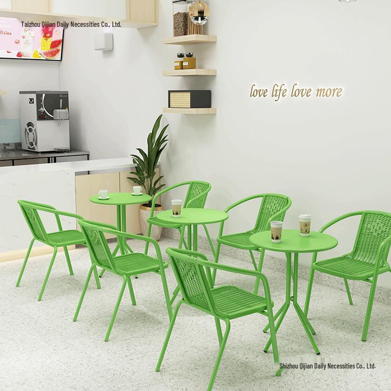 European Style Outdoor Cafe Milk Tea Table and Chair Set