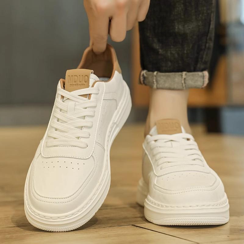 Little white shoes new men's summer breathable trend versatile men's casual leather shoes men's white shoes sports board shoes