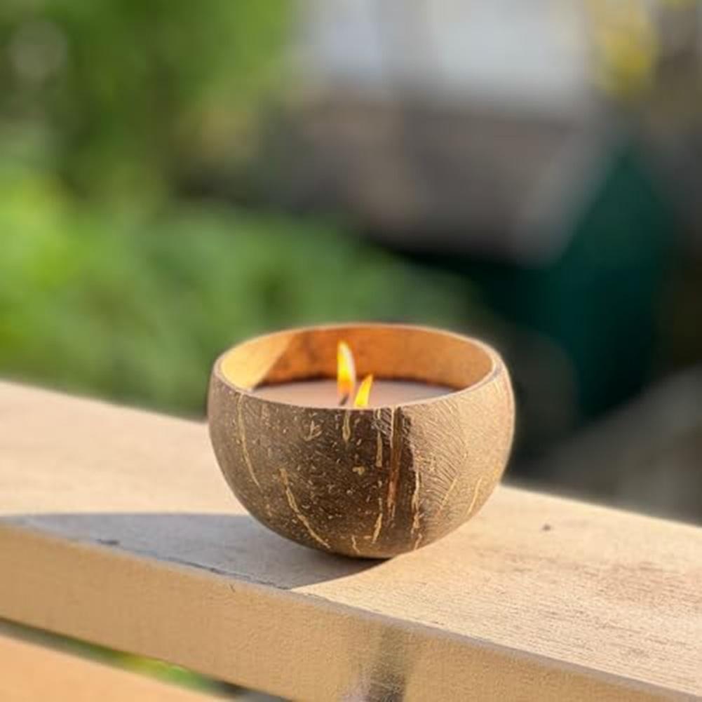 Small Candle Cup Coconut Bowl Round Bowl Fruit Dried Fruit Plate