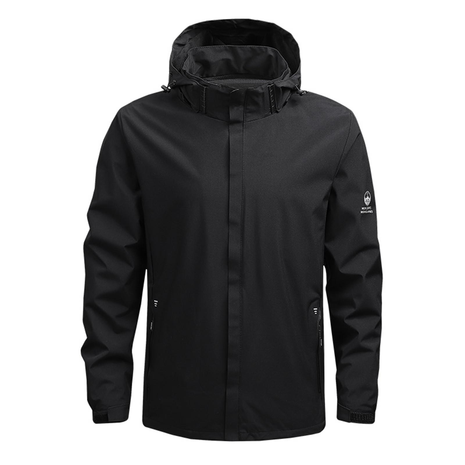 

Мужская повседневная спортивная толстовка с длинным рукавом на молнии с капюшоном, куртка, пальто XXXXXL чёрный