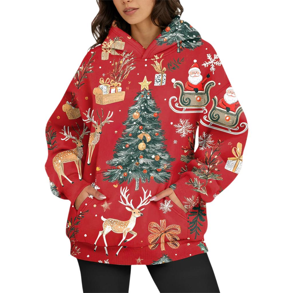 Women's Fashion Daily Versatile Casual Crewneck Sweatshirts Long Sleeve Printed Top Sweatshirts