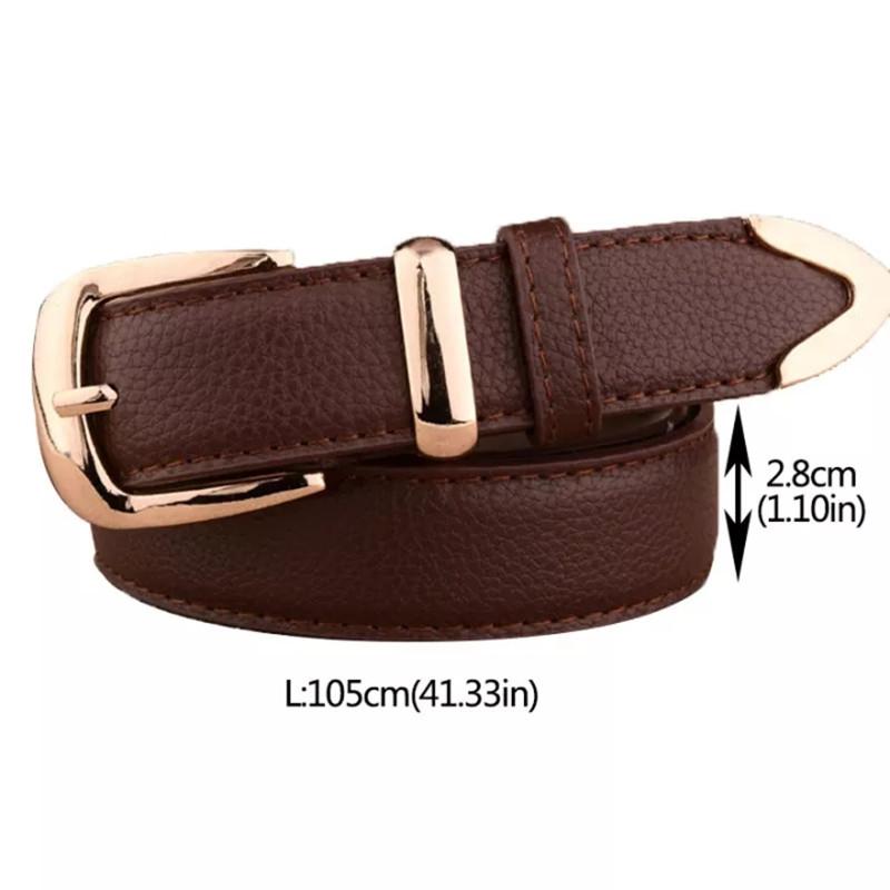 Alloy Buckle Women's Belt PU Leather Versatile Women's Belt Girls Pants Jeans Fashion Belt