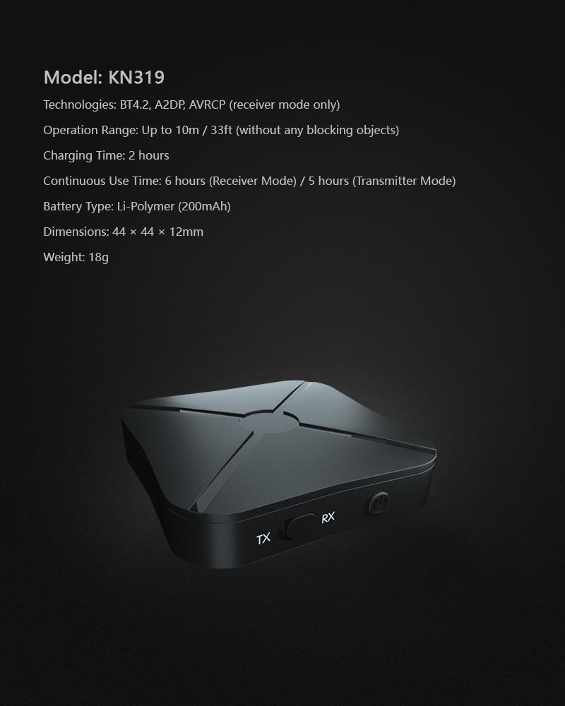 Bluetooh 5.4 Adapter: 2-in-1 Audio Transmitter & Receiver