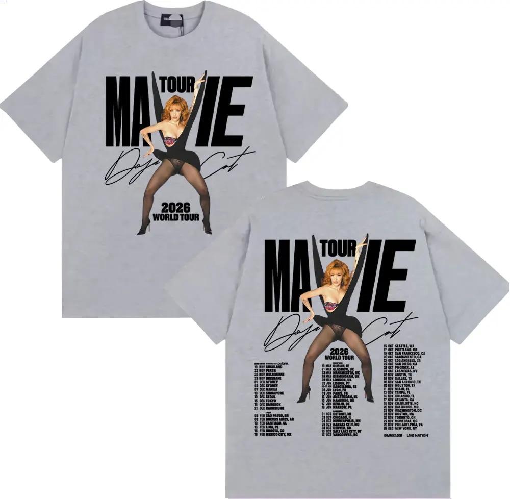 Doja Cat Ma Vie World Tour 2026 Peripherals PrintTShirt Men Women Fashion Streetwear Hip Hop Summer Cotton Top Oversize New Tee