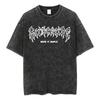 Washed Cotton T Shirt Women Vintage Cotton T-shirts Harajuku Gothic Streetwear Soft Tees Girl Loose Fashion Print Tops Unisex