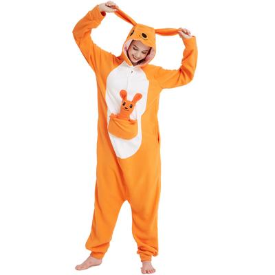 Women Pajamas Kangaroo Kigurumi Men Onesie Adult Fleece Couple One-Piece Sleepwear Christmas Cosplay Costume Whole Clothes