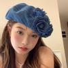 Novelty Stylish Cabbie Hat for Men Women Hat Denims Vintage Cabbie Caps Unisex Headwear Autumn Winter Hat for Daily Wear