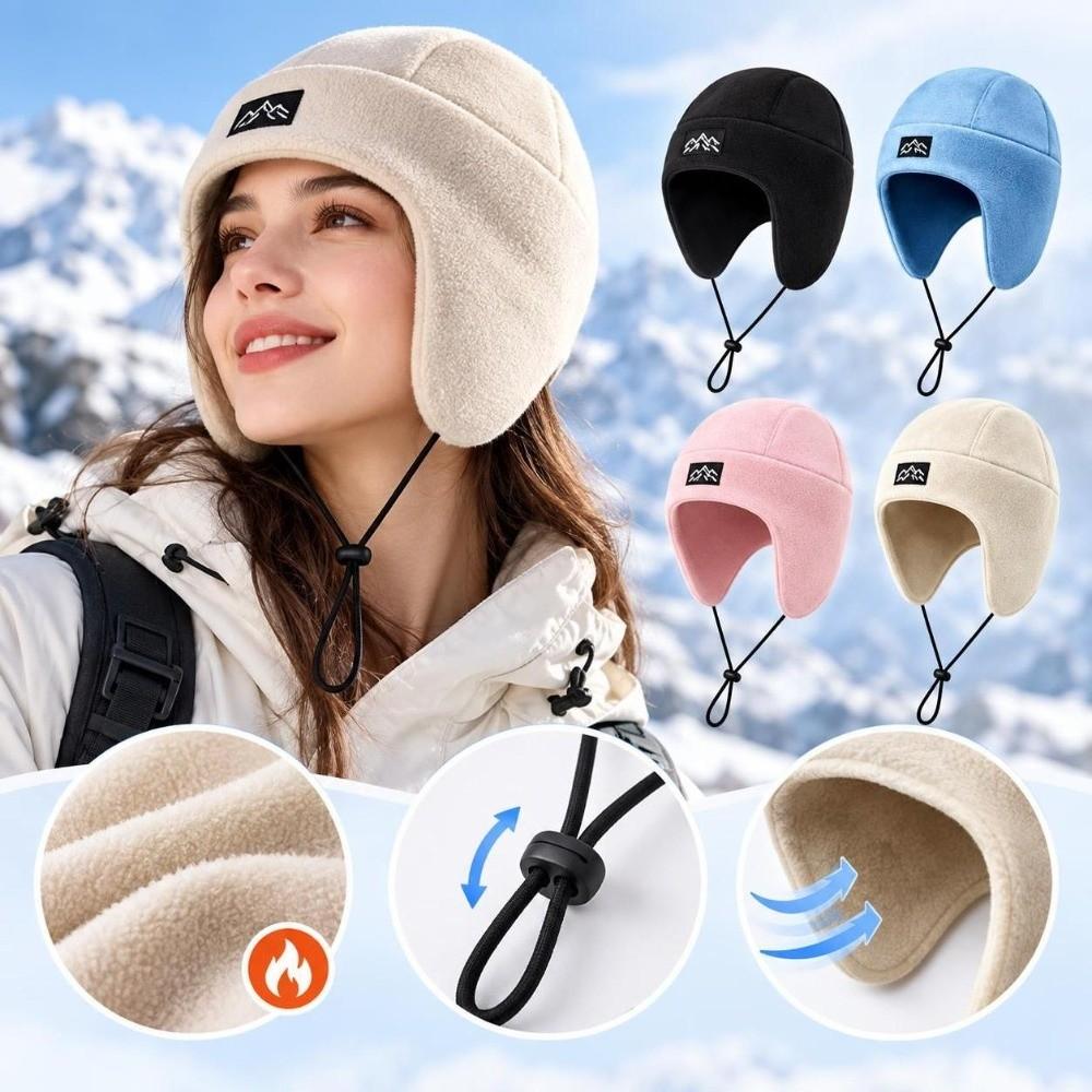 Warm Ear Protection Fleece Trapper Hat Windproof Cold Resistant Hat  Outdoor Activities