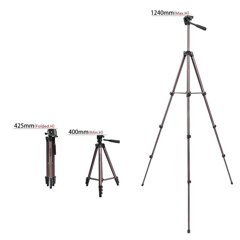 Professional Camera Tripod Stand Portable Aluminum Tripods With Holder For Canon Nikon Sony Dslr Camera Camcorder Phone