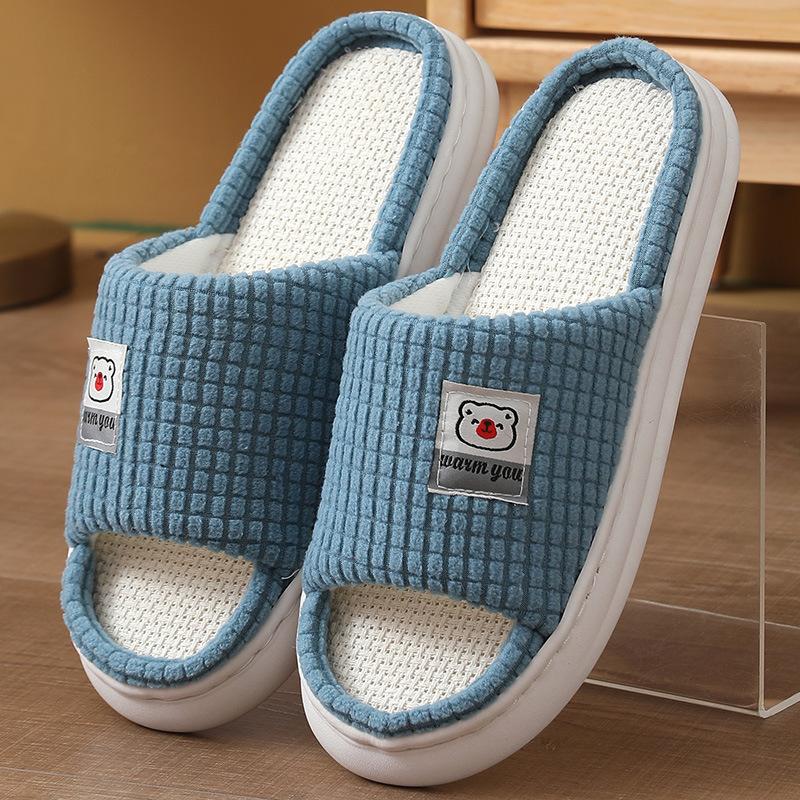 Women's Fashionable Black Bow Slippers with Thick Soles - Comfortable Indoor/outdoor Shoes for All Seasons, Sandals for All Seasons