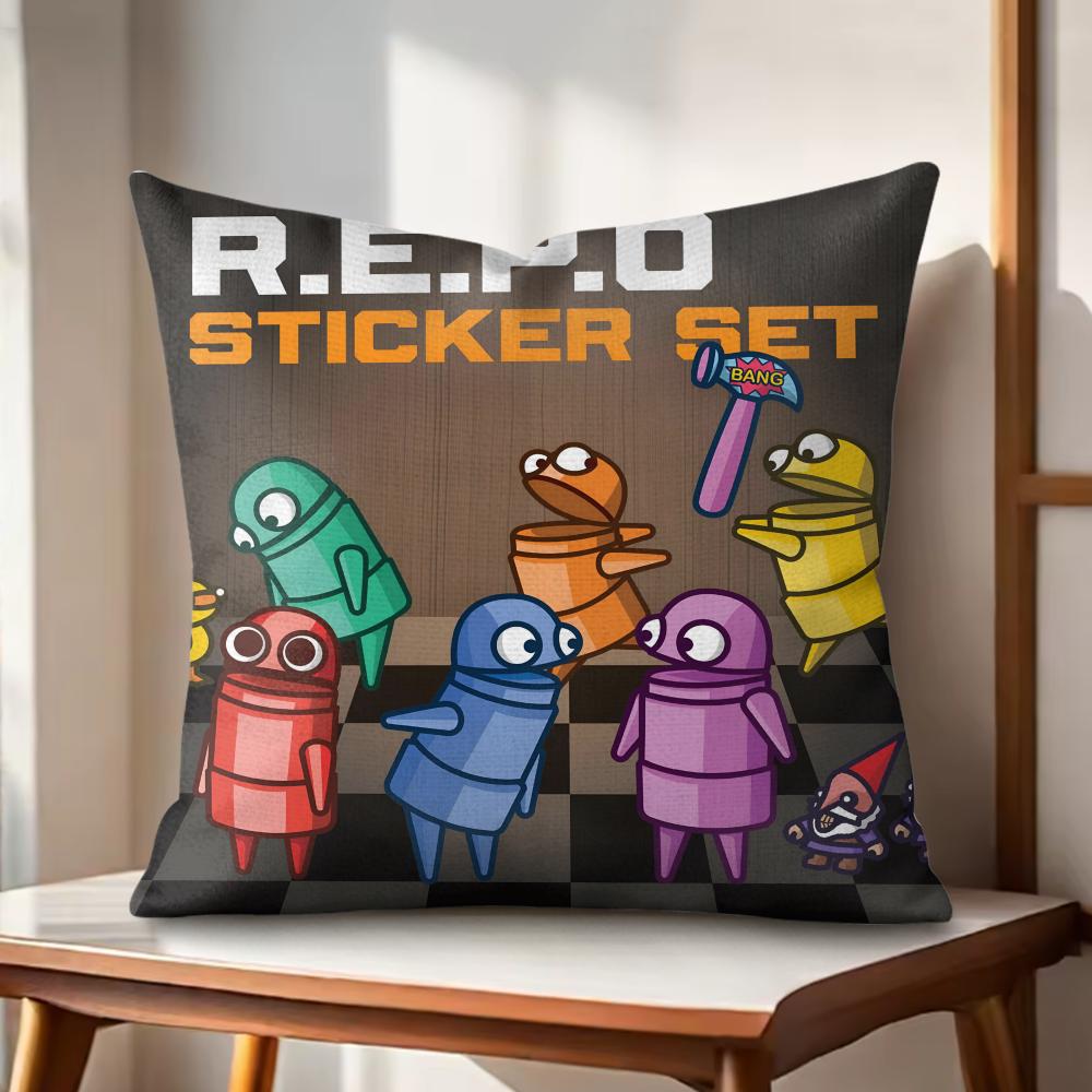 Horrible Games RREPOS Cushion Cover Natural Linen Organic Fabric DoubleSided Printing Couch Pillow Covers Home Decor