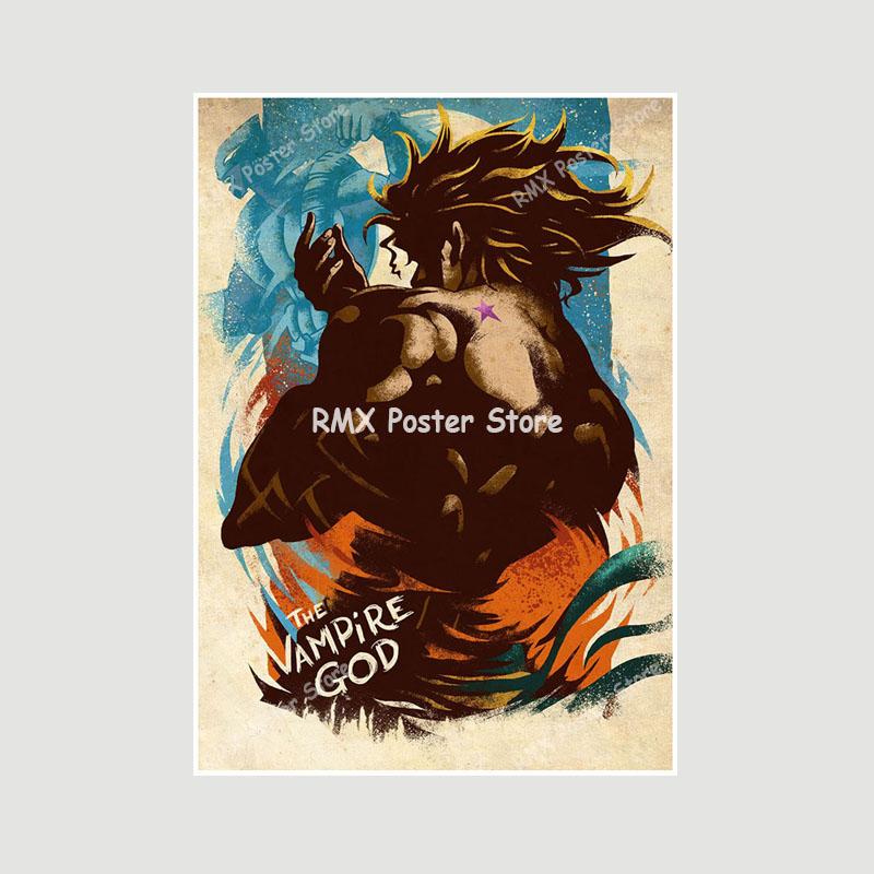 One Punch Man JoJo's Bizarre Adventure Art Painting Pictures for Bar Cafe Home Decor White Paper Room Decoration Anime Posters