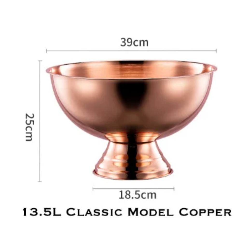 1PCS Bucket Champagne 304 Stainless Steel Ice Bucket Granule Tube Champagne Barrel Ice Wine Barrel