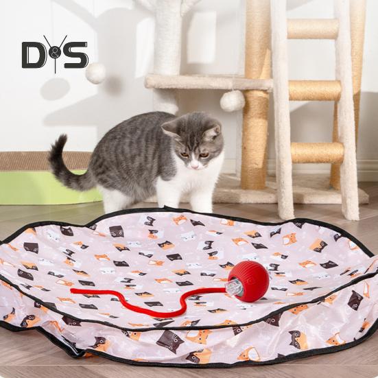 Interaktives Katzenspielzeug, automatischer, schnell rollender Ball mit Soundeffekten, Bewegungs-Zwitscher-aktivierter Bewegungsball für den Innenbereich, Katzenspielzeug