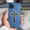 Cross Sticker Durable for Laptop, Car, Luggage, Skateboard & More - Perfect for Teens, Adults, Creative Decor & Gifting