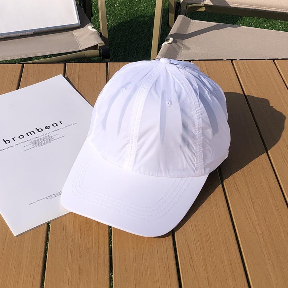 Korean Style Quick-Drying Baseball Cap Solid Color Peaked Cap Casual Solid Color Sun Hat  Men