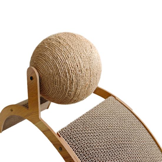 Cat Scratching Arch And Ball Interactive Cat Scratching Ball Arched Scratch Pad with Wooden Frame