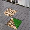 30x30cm Garden Flooring Sheets PVC Artificial Flooring Tiles Waterproof Corrosion Resistant Wood Flooring For Balcony Backyard