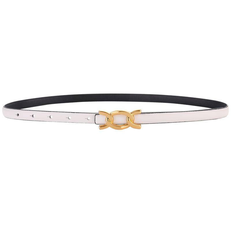 Leather Belt Women'S Fashion Decorative Coat Dress Trendy Fashion Black Thin Belt Hair