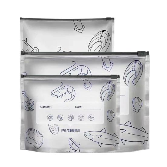 Yousheng 30Pcs Aluminum Foil Sealable Bags Reusable Leak-Proof Zipper Freezer Bags Stand Up Food Storage Pouches with Label for Freshness Fruit Meat