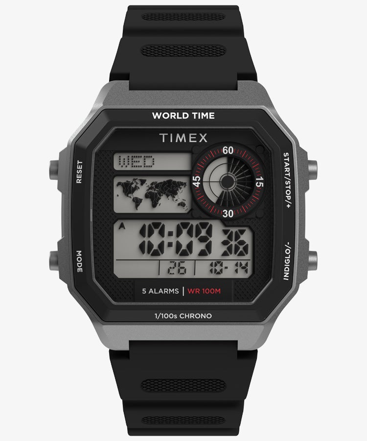 TIMEX Main Street Digital Watch Black/Gold/Silver Stainless Steel Japan Authentic TW5M68800 TW5M69000 TW5M68900 TW5M68800