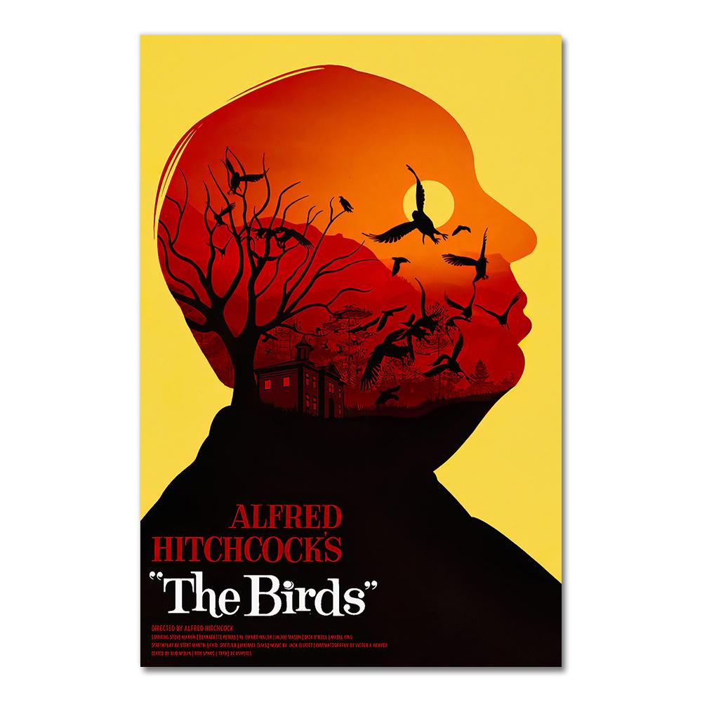 The Birds 1963 Alfred Hitchcock Movie Film Retro Vintage Poster Decorative Wall Sticker Canvas Painting Home Art Home Decor Gift