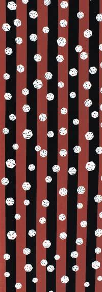 

Dyeing Anbo Tenugui Dice Authentic Dyed Cotton Tokuoka Made in Japan 35cm x 100cm Striped Bengara 100%