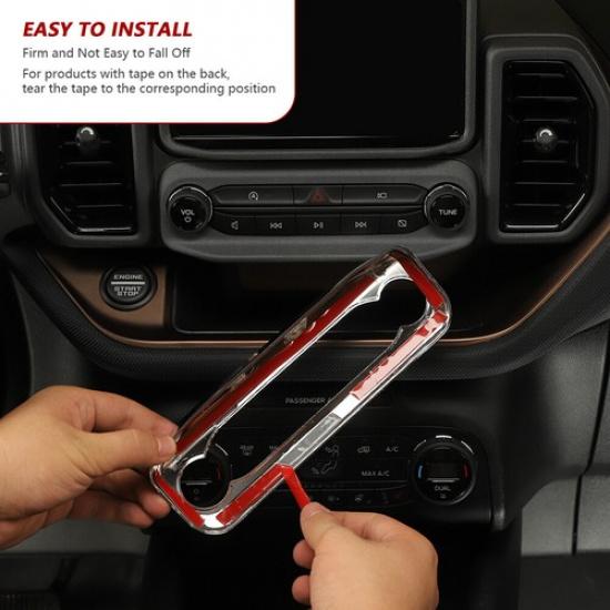 Chrome ABS GPS Navigation Lower Panel Cover Trim For Ford Bronco Sport -2025