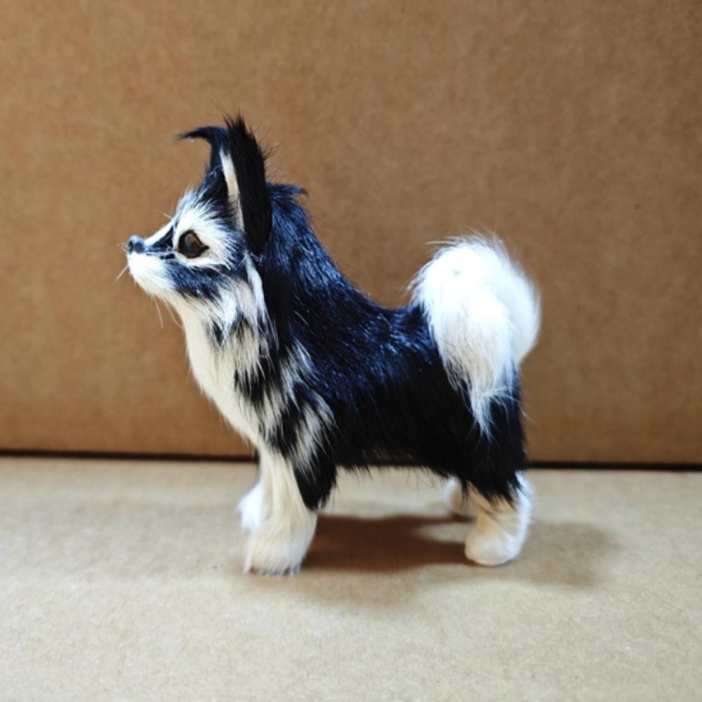 Белый и черный волкодав плюшевая игрушка привлекательные глаза собака мягкая плюшевая кукла дети девочка Standing