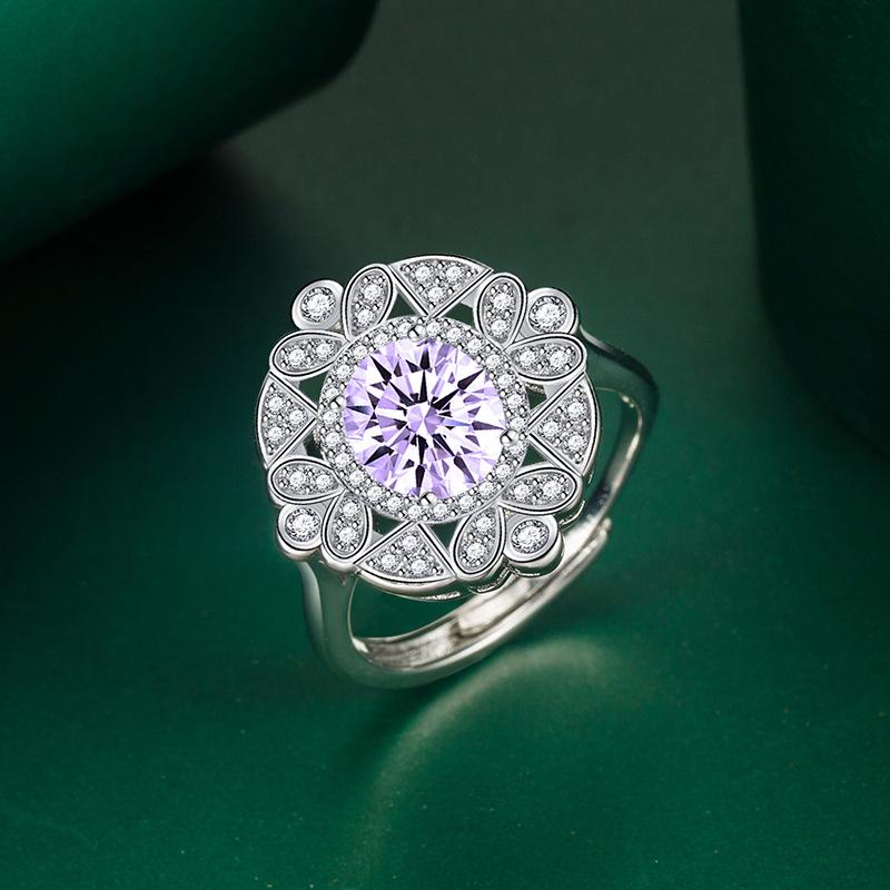 BELLA BOX Classic Opening Resizable Rings For Women Zircon Engagement Party Fine Jewelry Gift