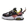 Li Ning Pangu 2019 New York Fashion Week Shock Absorption Non-Slip Wear-Resistant Low-Top Sports Casual Shoes Women Sneakers Black Red AGLP088-10