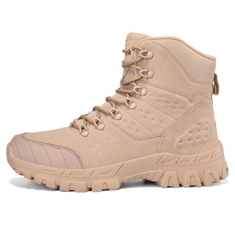 

Men s Martin Boots Large Size Outdoor Hiking Shoes Wear-resistant Off-Road Tooling Boots Snow Hiking Shoes 46 песочный