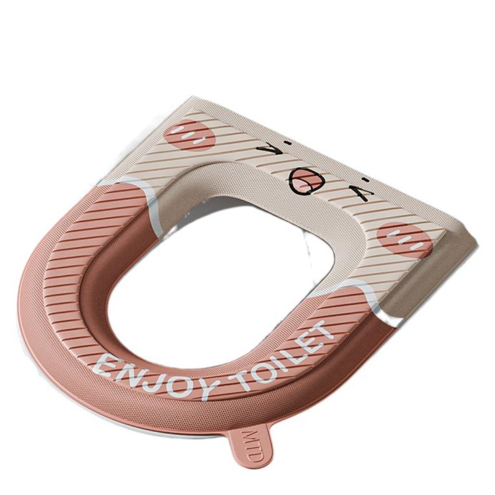 

2pcs Cute Toilet Seat Cushion Cartoon Toilet Pad Reusable Toilet Cover All Seasons оранжевый