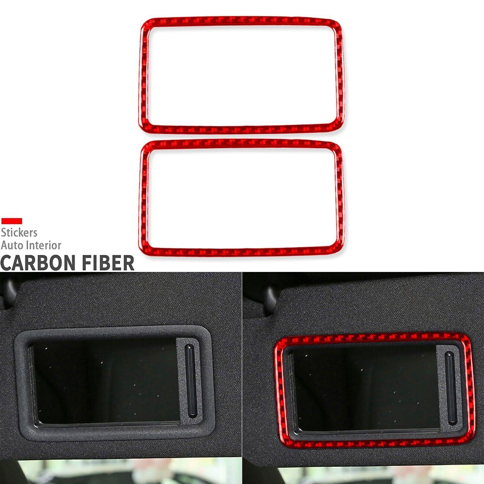 Red Carbon Fiber Roof Cosmetic Mirror Cover Trim For Lexus NX 250 350 450h 22-25