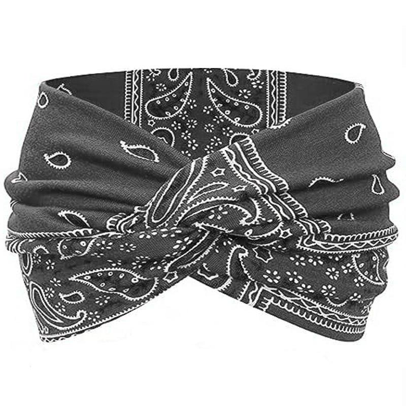 Women's Elastic Cross Super Wide Headband for Yoga, Running, and Sports