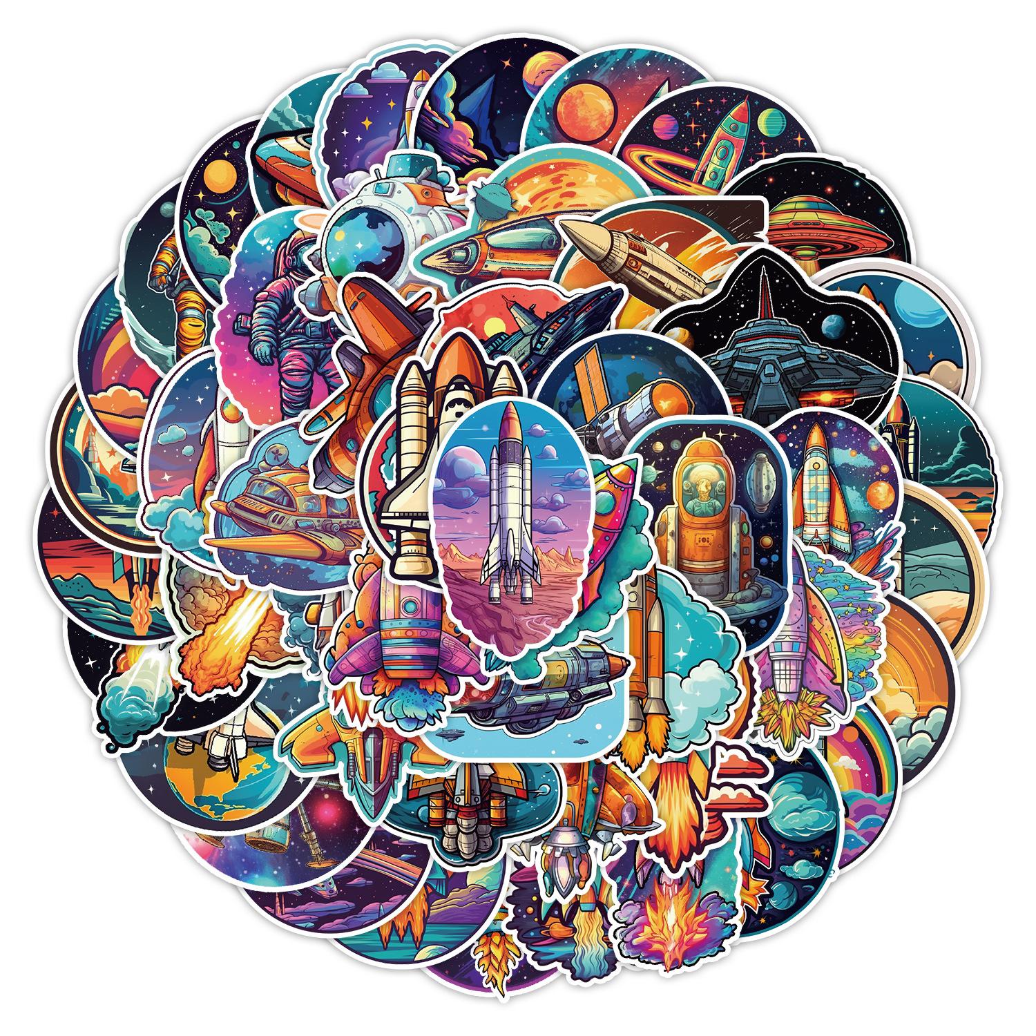 

50 Non-repeating Aviation Aircraft Stickers Suitcase Water Cup Waterproof Decorative Stickers Children s Hand Account Stickers